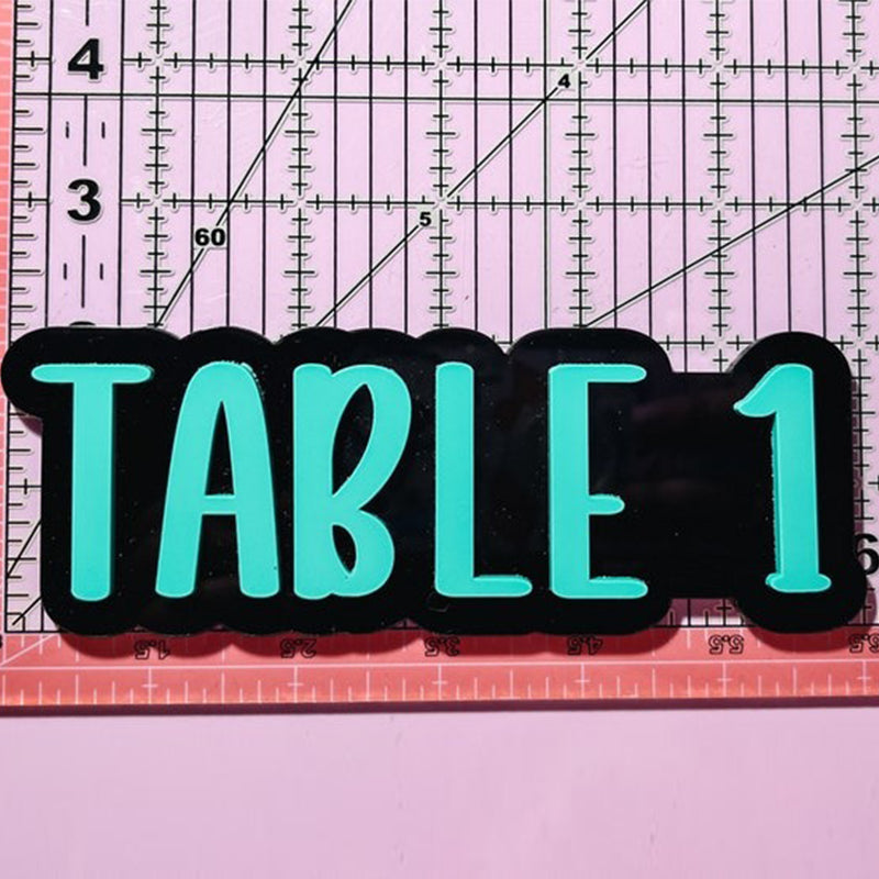 Acrylic Classroom Table Numbers