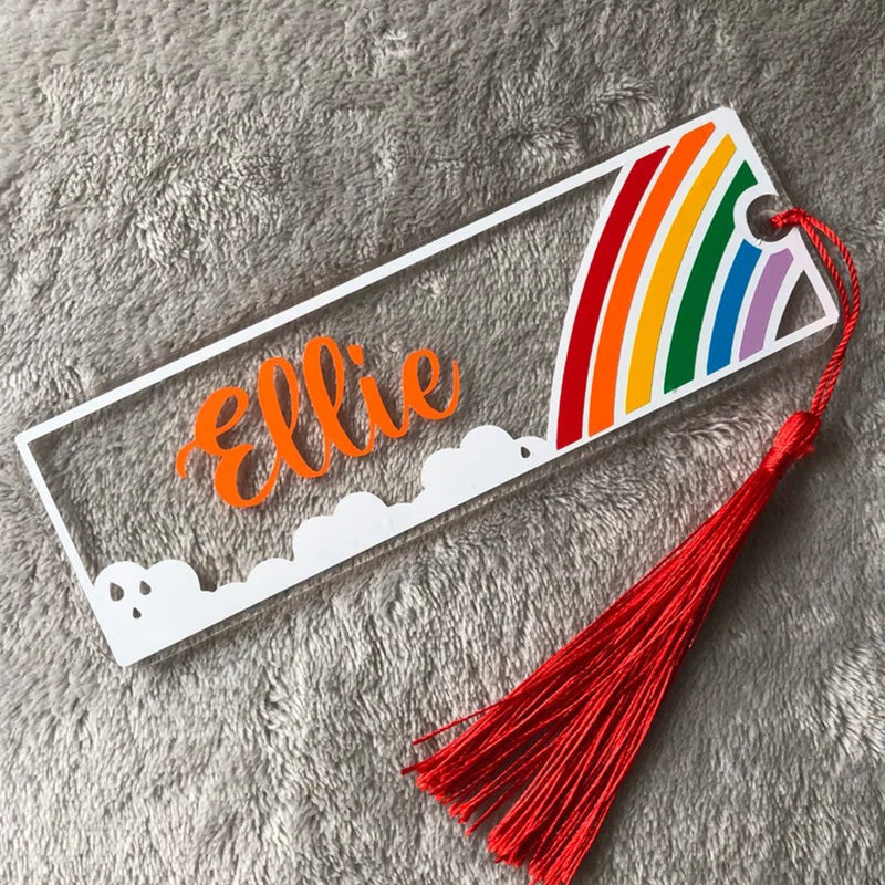 Personalised Rainbow Bookmark for teacher
