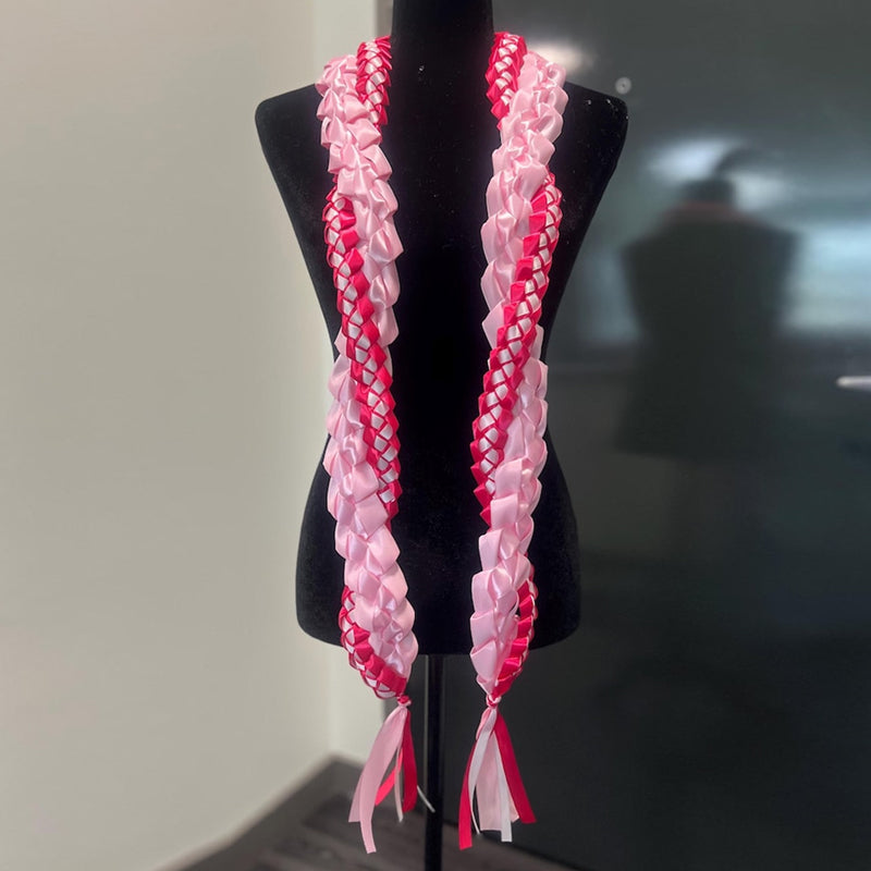 Personalized Braided Satin Ribbon Lei for Graduation