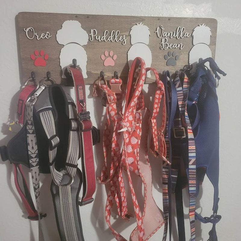 Personalized Dog Leash Holder, Dog Butt Leash Holder for Wall, Gift for Dogs, Engagement Gift Dog