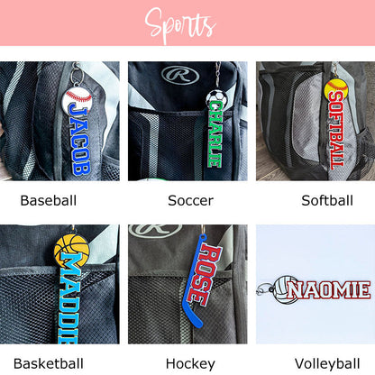 Name tag Customized Sports Bag Tag - Keychain