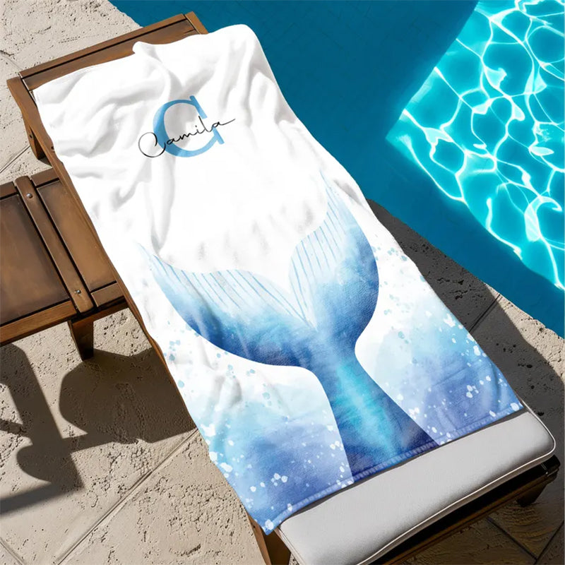 Custom Mermaid Beach Towel, Mermaid Party Gift