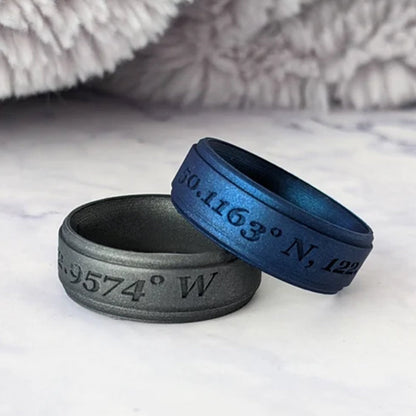 Custom Engraved Silicone Ring for Men