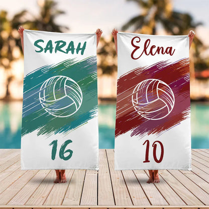 Custom Volleyball Team Towel, Personalized Team Gift