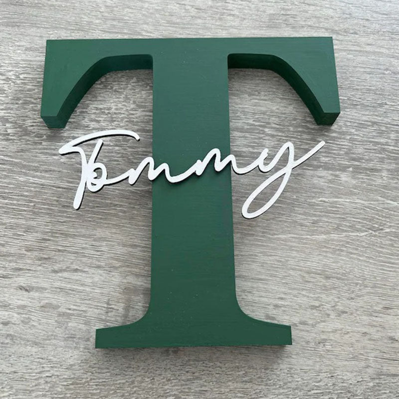 Personalised Wooden Letters Gift , Nursery Decor , New Baby Boy Girl