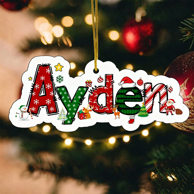 Custom Name Ornaments, Christmas Gift