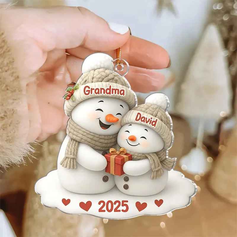 Personalized Grandma Acrylic Ornament