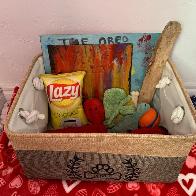 Custom Dog Storage Basket Personalized Dog Toy Basket Dog Toy Box