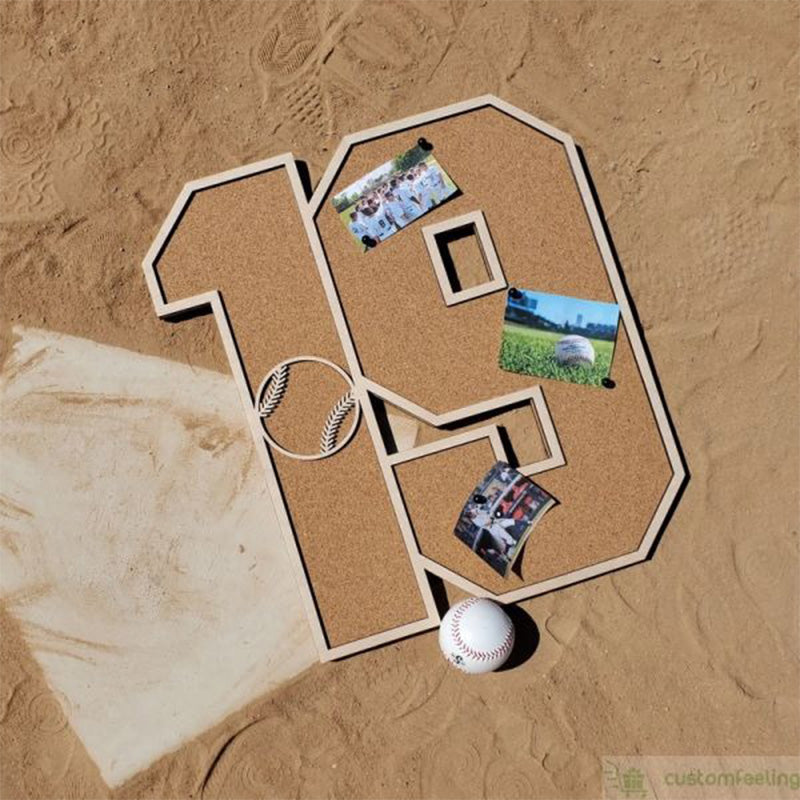 Sports Numbers Photos, Pins Cork Board Logo Team Awards Display Board