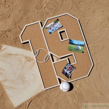 Sports Numbers Photos, Pins Cork Board Logo Team Awards Display Board