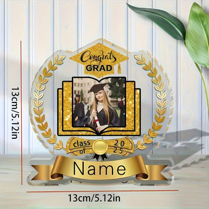 Personalized Graduation Diploma - Custom Name & Photo Acrylic Certificate Suitable
