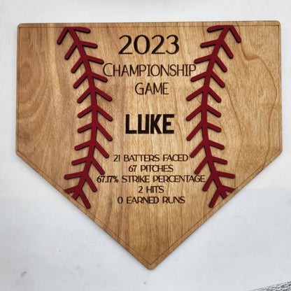 Custom Baseball Senior Night Wood Plaque, Player Trophy