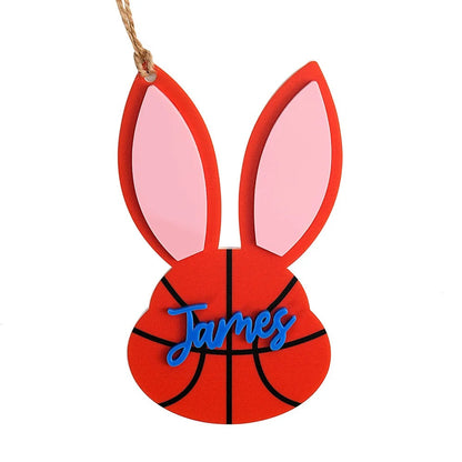 Personalized Basketball Baseball Softball Sports Acrylic Easter Bunny Basket