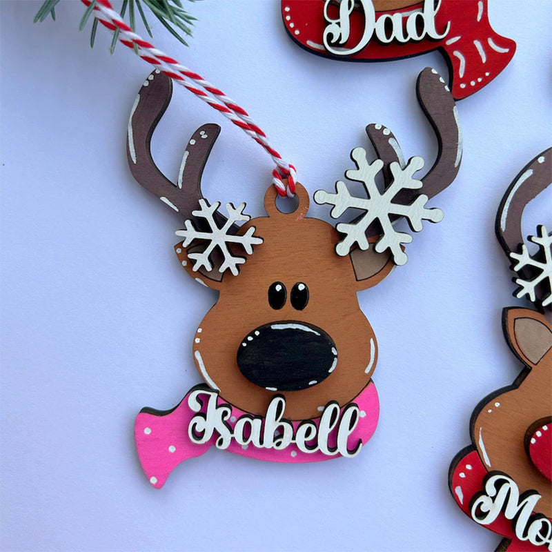 Christmas stocking tag, personalized family ornament