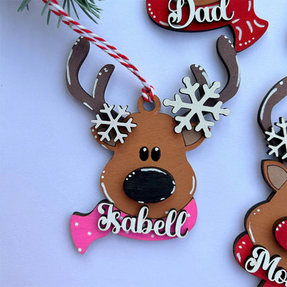 Christmas stocking tag, personalized family ornament