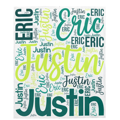 Custom Blanket with Name - Personalized Blanket - Name Blanket for Adults - Christmas Gift