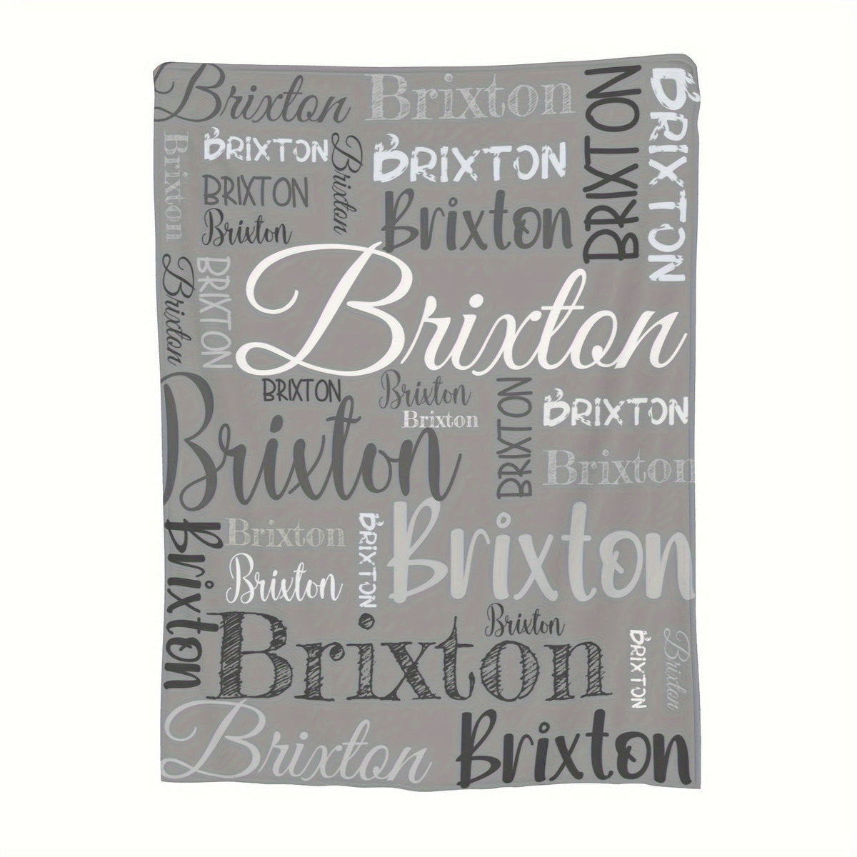 Personalized,Blankets  Soft & Cozy, All-Season Vintage Print in Pink & Black with White Text
