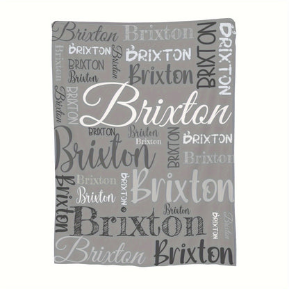 Personalized,Blankets  Soft & Cozy, All-Season Vintage Print in Pink & Black with White Text