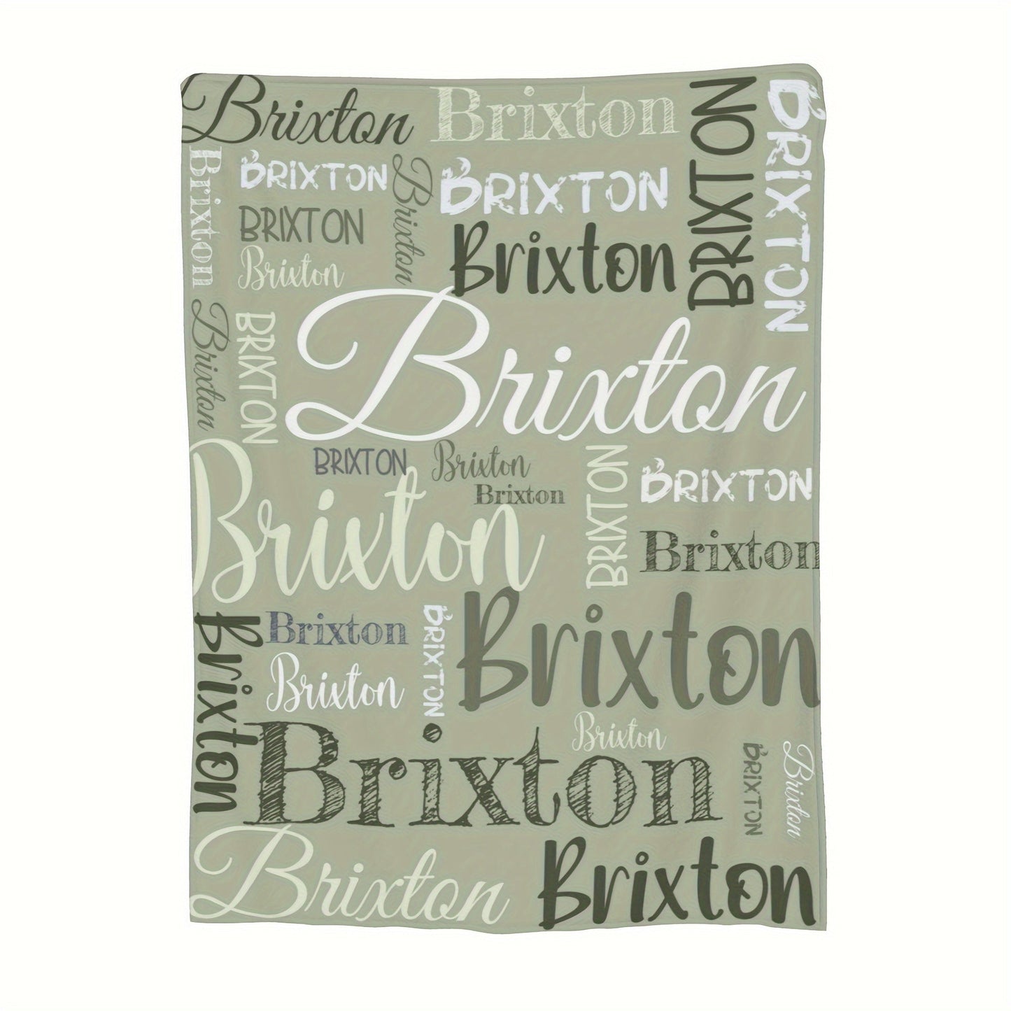 Personalized,Blankets  Soft & Cozy, All-Season Vintage Print in Pink & Black with White Text