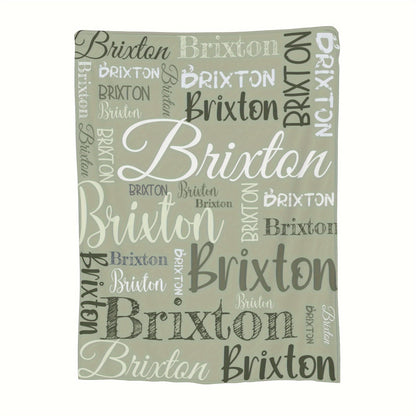 Personalized,Blankets  Soft & Cozy, All-Season Vintage Print in Pink & Black with White Text