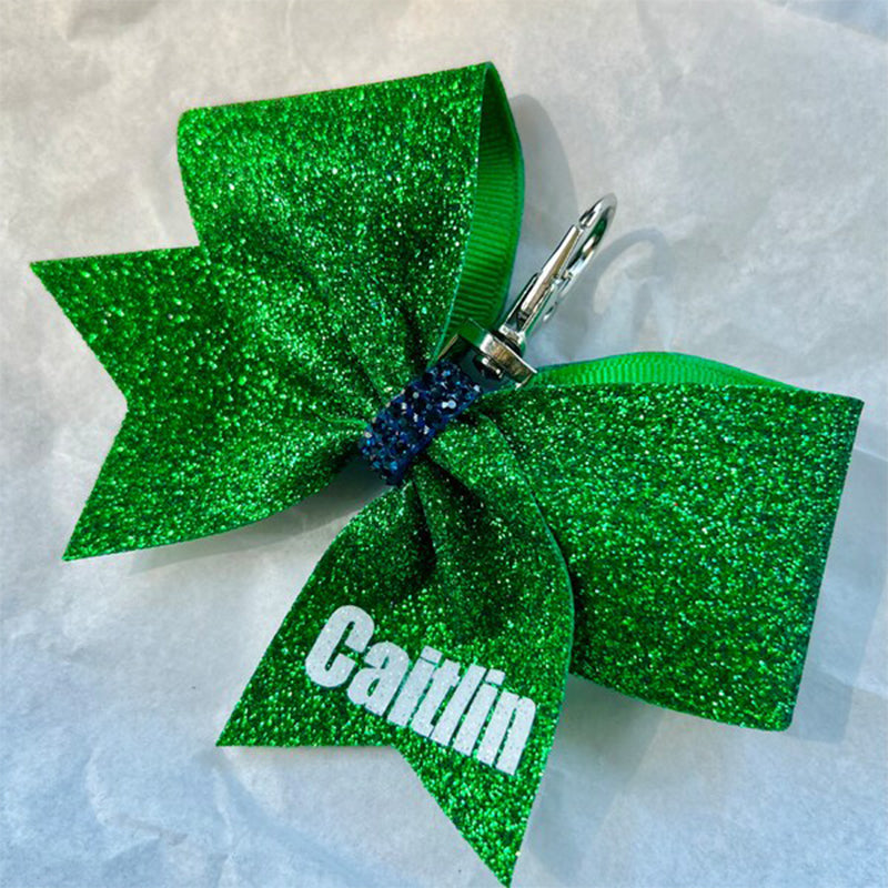Custom Glitter Bow keychains and/or Wristlets