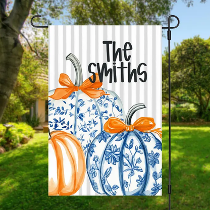 Personalized Garden Flag Outdoor Display Family Name Custom Design
