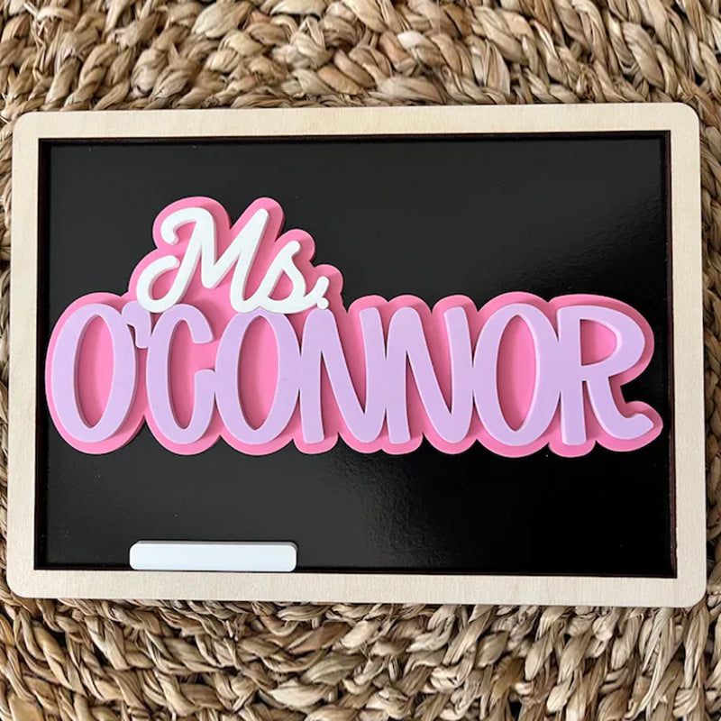 Personalized Teacher Desk Name Plate, Teacher Appreciation Gift