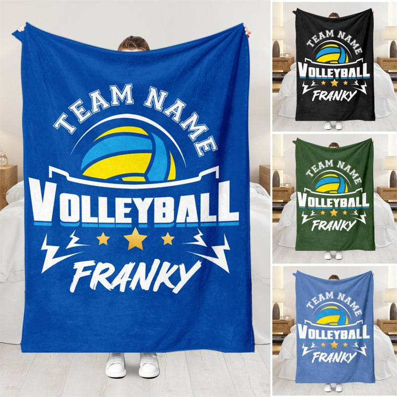 Personalized Volleyball Team Blanket - Custom Name & Team