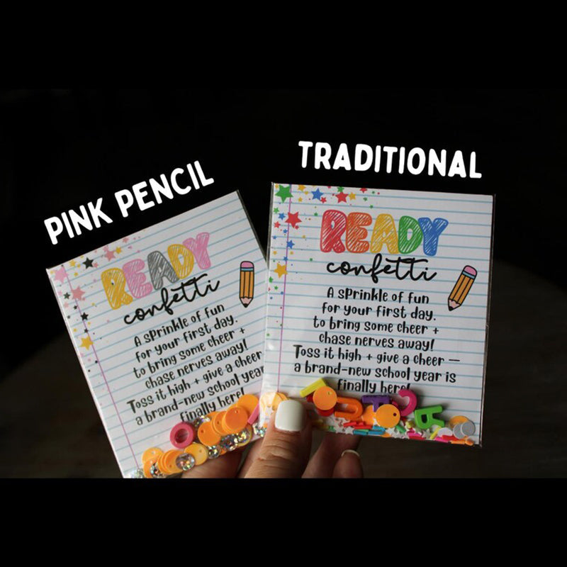 Ready Confetti Back to School Favor – First Day of School Poem Gift