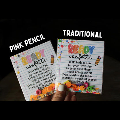 Ready Confetti Back to School Favor – First Day of School Poem Gift