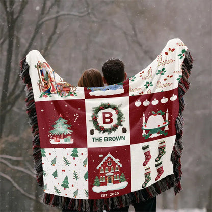 Personalized Family Name Throw Blanket