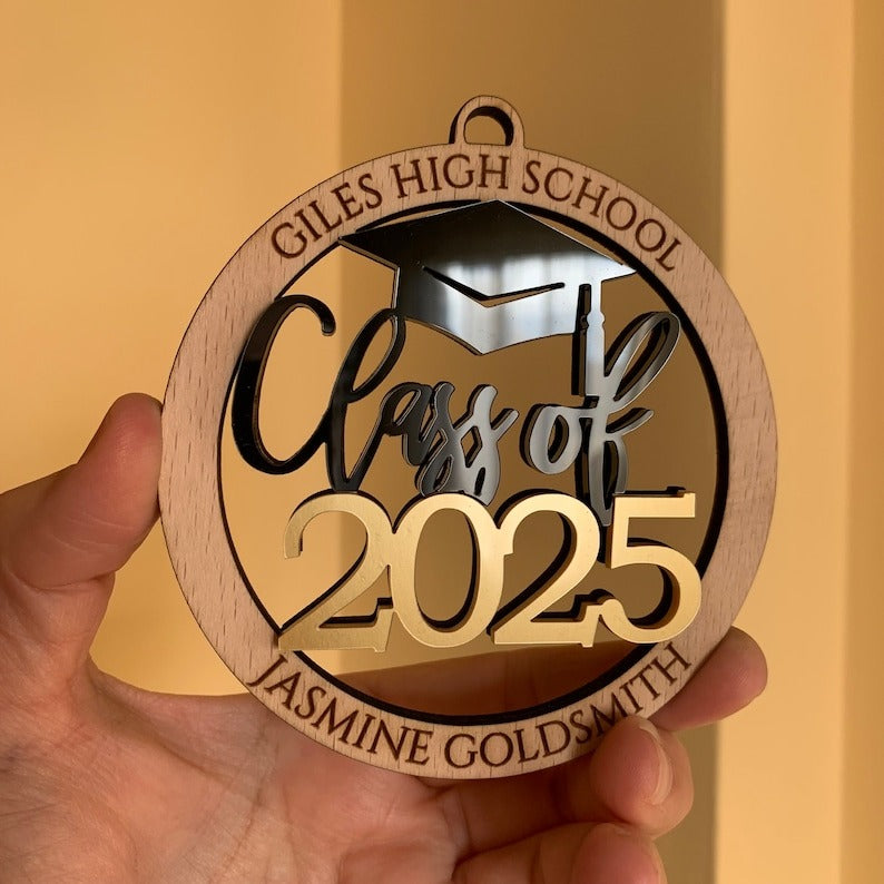 Personalized University Graduation Ornament Class of 2025 2026