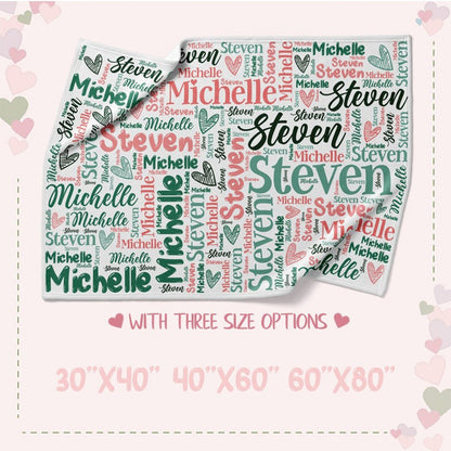 Personalized Blanket, Couple Gifts, Name Blanket