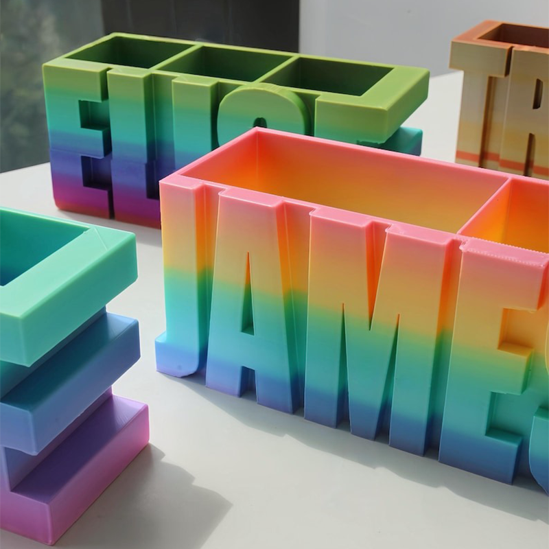 Personalized Rainbow Color Pen Holder