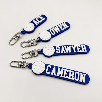 Colored Golf ball Personalized Keychain