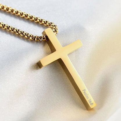Personalized CROSS NECKLACE Men Women Boys Girls Catholic Christian
