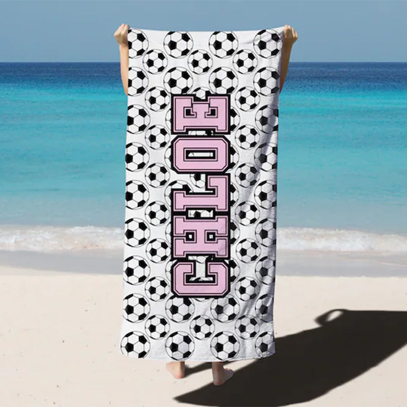 Soccer Beach Towel, Personalized Beach Towel, Soccer Team Gift