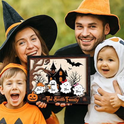 Halloween Ghost Family Personalized, Our Boo Crew, Halloween Family Sign