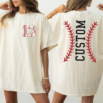 Custom Baseball Number and Name Tshirt,Comfort Colors Baseball Custom Shirt