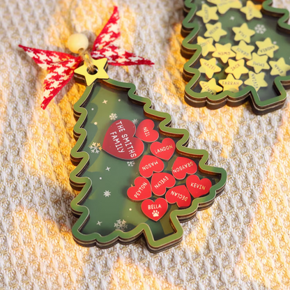 Personalized Family or School Christmas Tree Ornament