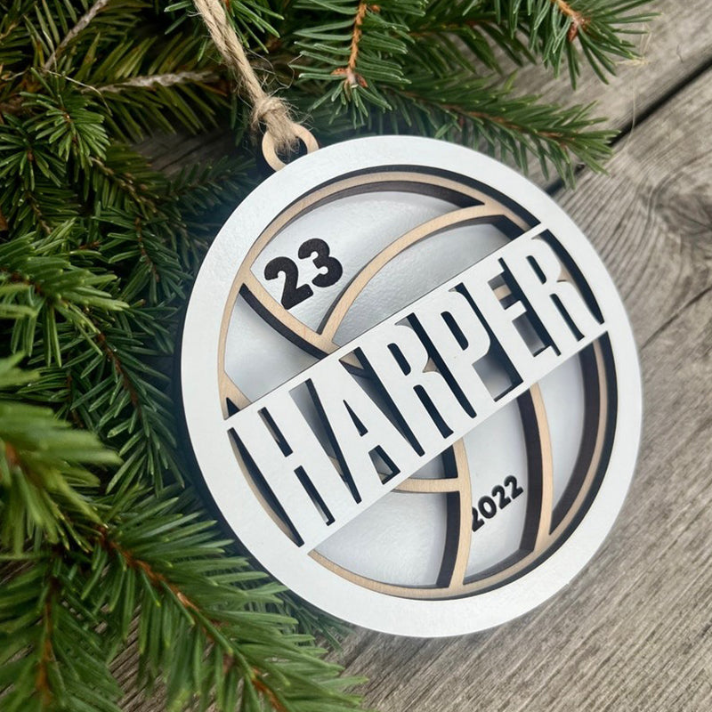 Personalized Volleyball Christmas Ornament