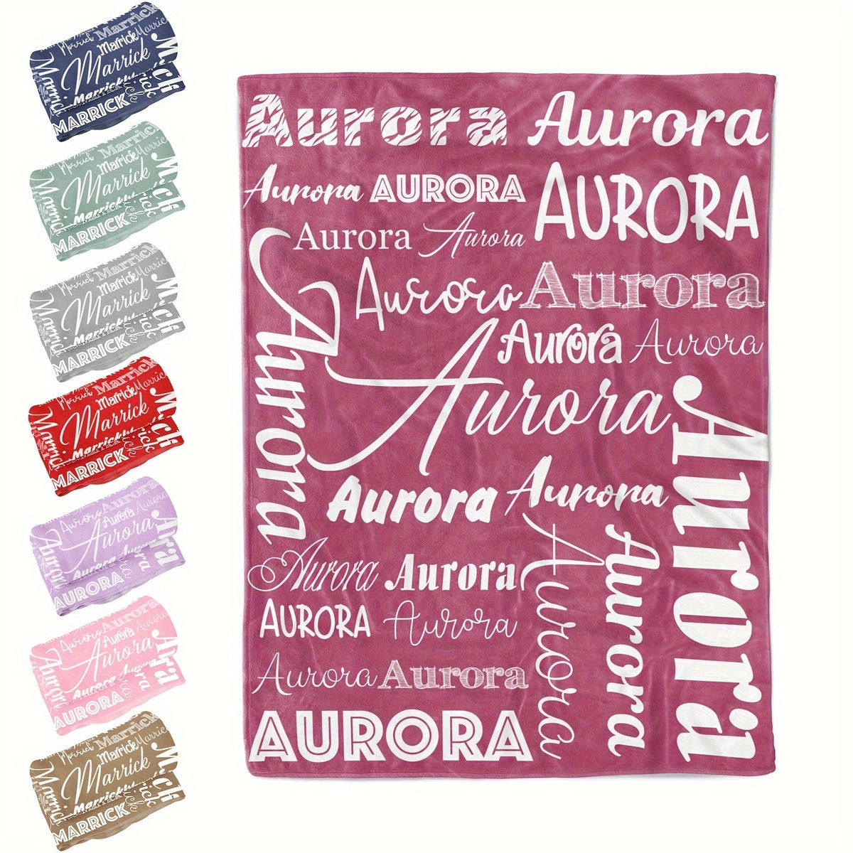 Personalized Flannel Blanket Custom with Name