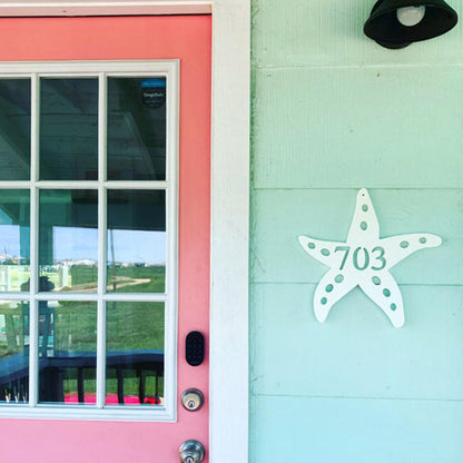 House Number Plaque , Personalized Sign, Outdoor Decor, Coastal Themed Custom Sign