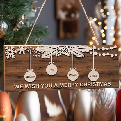 Family Christmas Decoration, Personalized Christmas Name Sign
