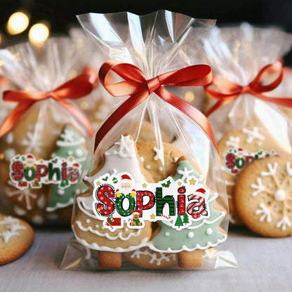 Personalized Santa Claus Elk Design Waterproof Stickers Labels