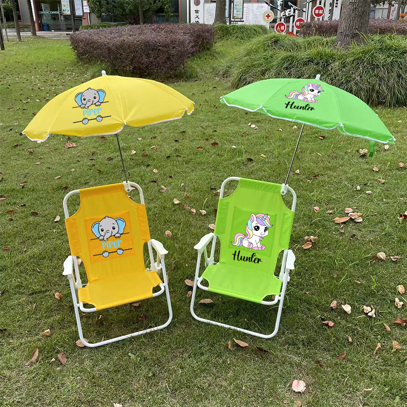 Monogrammed Kid's Beach Chair w/ umbrella Monogrammed chair Kid's Gift