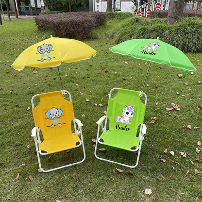 Monogrammed Kid's Beach Chair w/ umbrella Monogrammed chair