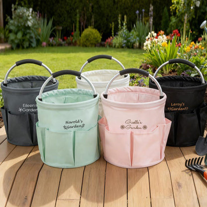 Personalized Gardening Tool Tote Bag, Custom Embroidered Garden Tool Tote Organizer