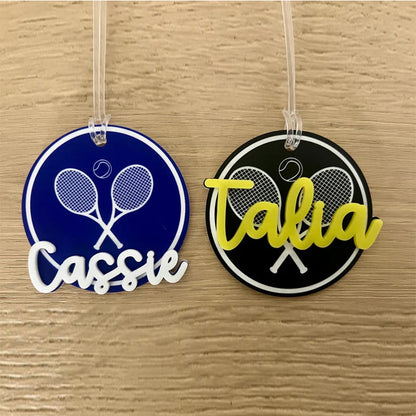 Personalized Name Tag Personalized Baseball Swimming Lacrosse Volleyball Hockey Soccer Dance Cheer Pom Tennis Football Hockey Track Pickleball Basketball Bag Tag