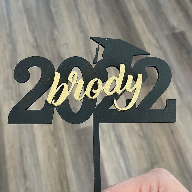 Graduation Cake Topper, Personalized Cake Topper,  Grad Party Decor